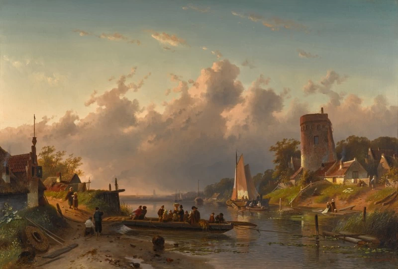 Charles Leickert - Serata in riva al fiume